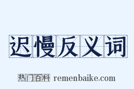 迟慢反义词是什么意思的图片
